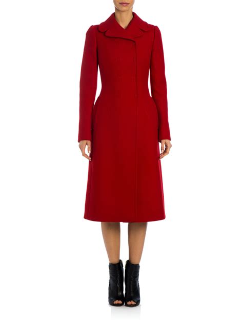 dolce gabbana red coat|dolce and gabbana wool coat.